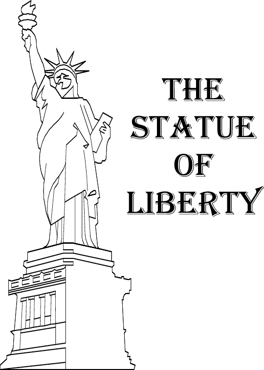 July 4th The Statue of Liberty coloring page