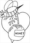 Valentine's day bee my honey coloring page