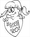 Valentine's day I love you coloring page