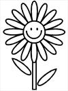 Flower simple 2 coloring page