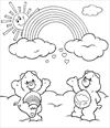 Rainbow Care Bears coloring page