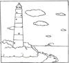 Sea lighthouse coloring page