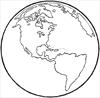 Earth from space coloring page