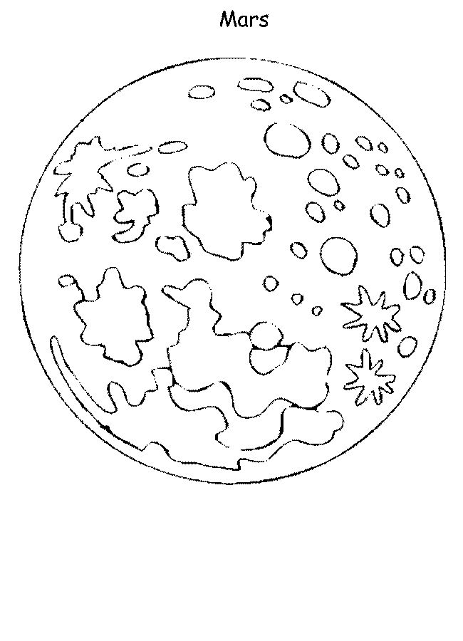 Mars coloring page