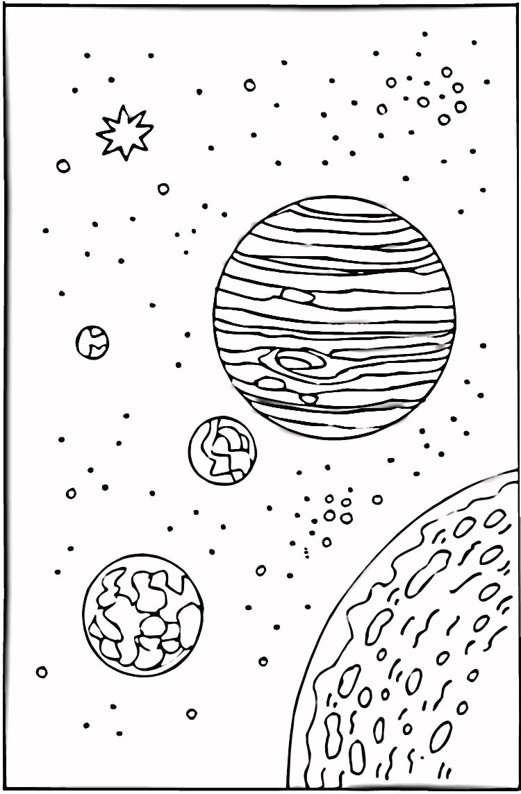 Planets 2 coloring page