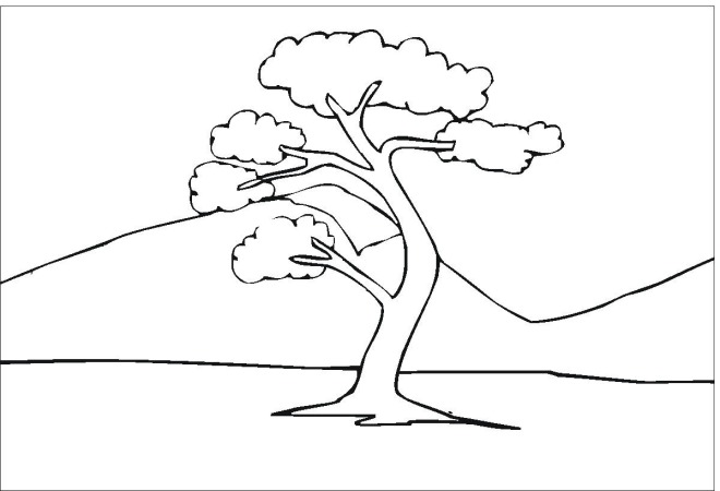 Tree 7 coloring page