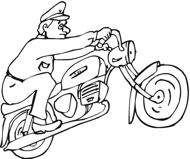 Motorcycle 4 coloring page