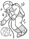Astronaut 2 coloring page