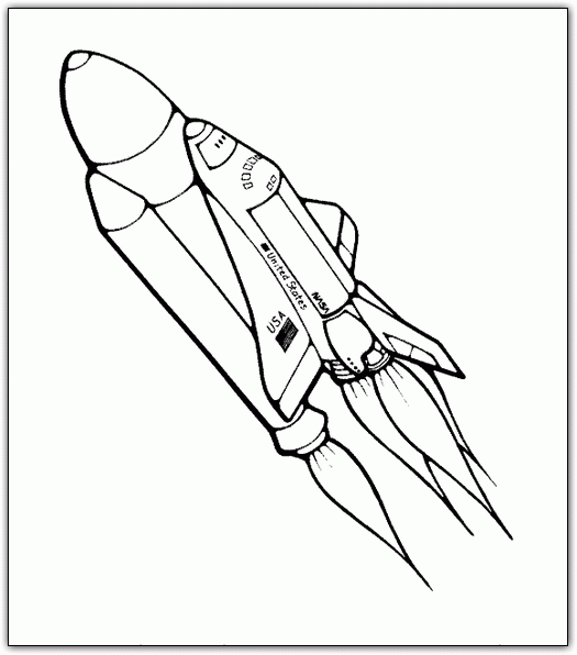Download NASA spaceship coloring page