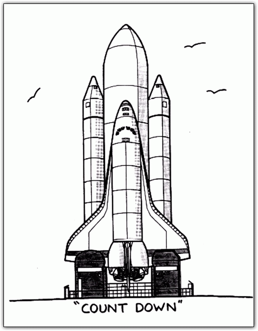 Spaceship 2 coloring page