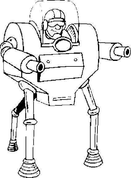 Robot 2 coloring page
