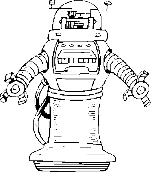 Robot 3 coloring page