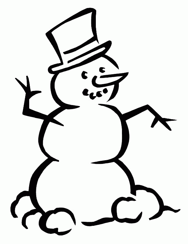 Snowman coloring page