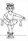 Girl ballet coloring page