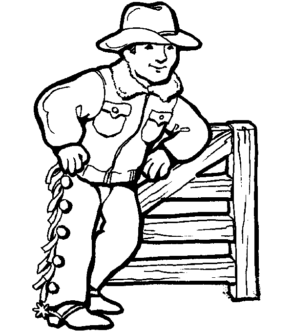 Cowboy 2 coloring page