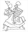 Knight on horse coloring page