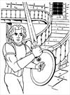 Knight with sword 2 coloring page