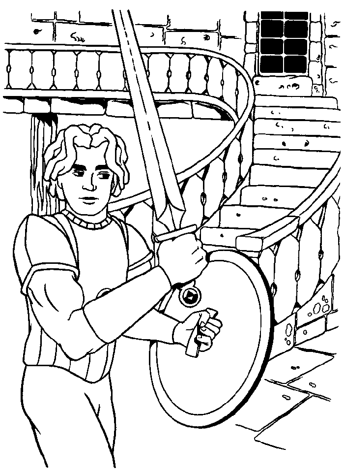 Knight with sword 2 coloring page