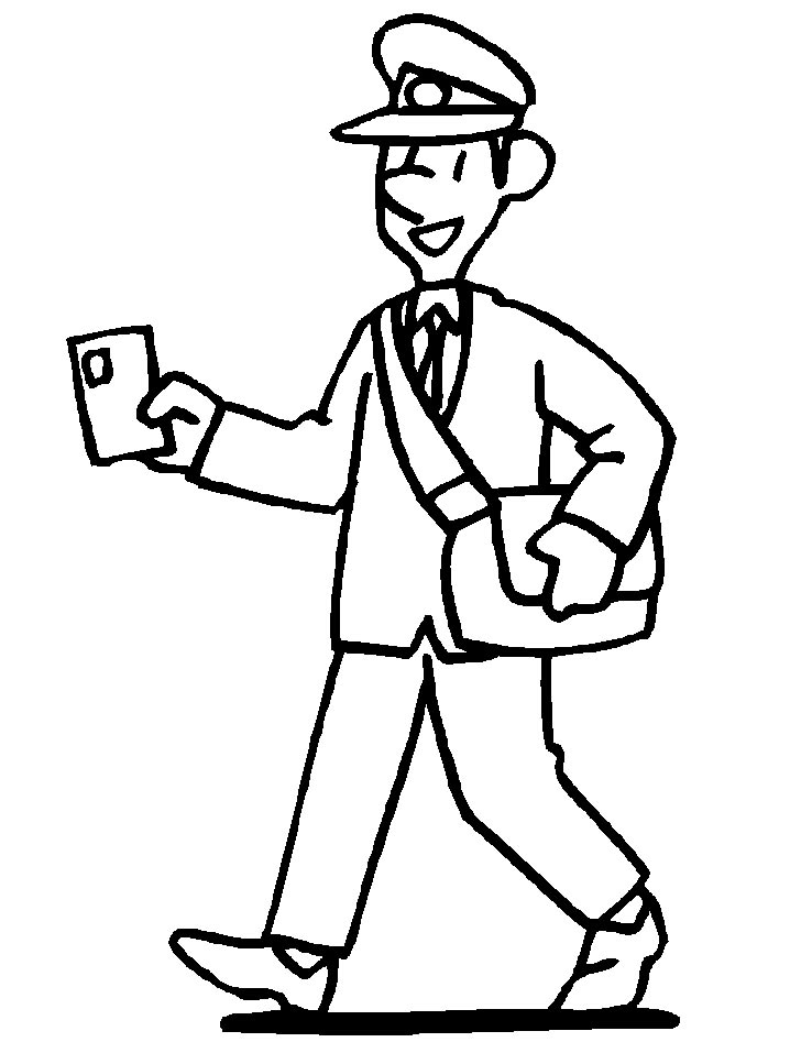 Postman 2 coloring page
