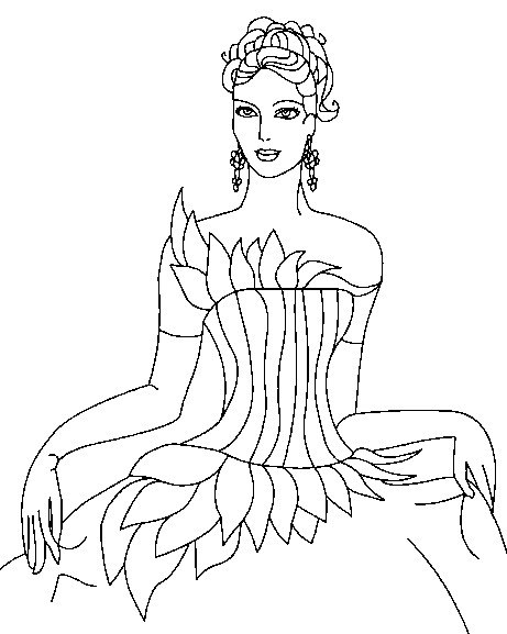 Princess 2 coloring page