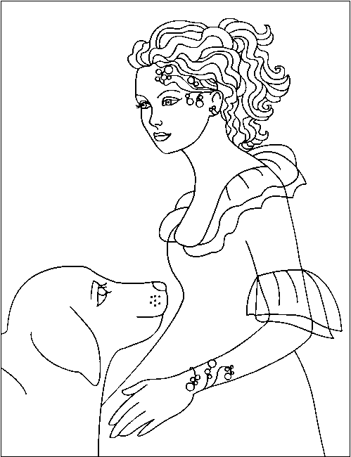 Princess 5 coloring page