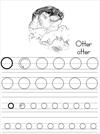 Alphabet ABC letter O Otter coloring page