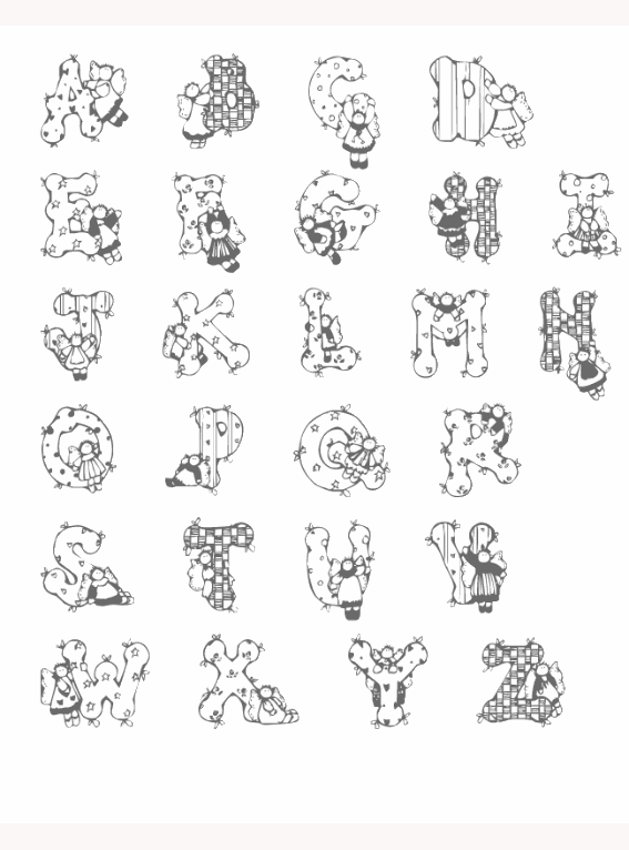 Alphabet coloring page