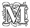 Letter M Mushroom coloring page