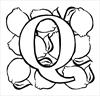 Letter Q Quince coloring page