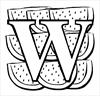 Letter W Watermelon coloring page