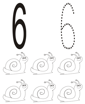 Number 6 coloring page