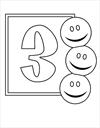 Numbers 3 coloring page