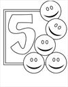 Numbers 5 coloring page