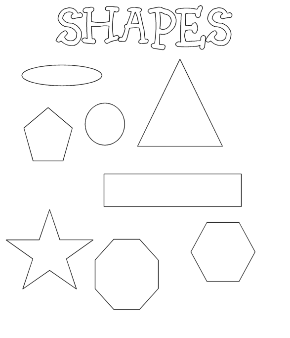 Shapes 3 coloring page