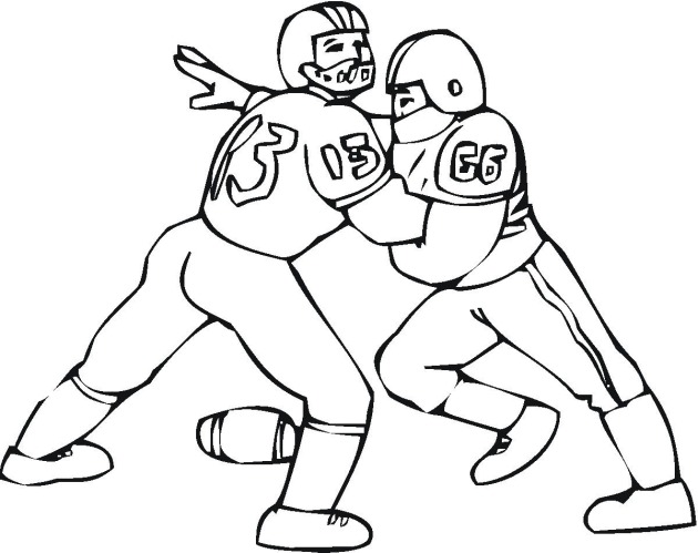American football 2 coloring page
