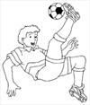Football boy coloring page