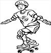 Skateboard 2 coloring page