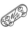 Skateboard coloring page