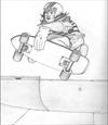 Skateboarding 3 coloring page
