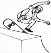 Skateboarding 4 coloring page