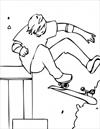 Skateboarding 5 coloring page