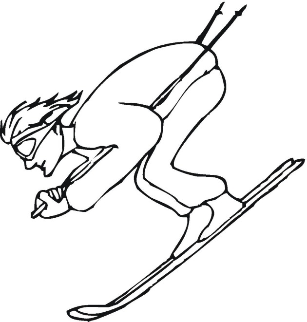 skiing-4-coloring-page