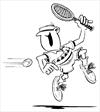 Tennis 3 coloring page