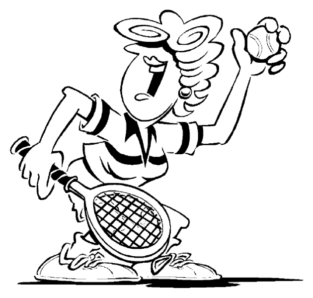 Tennis 4 coloring page