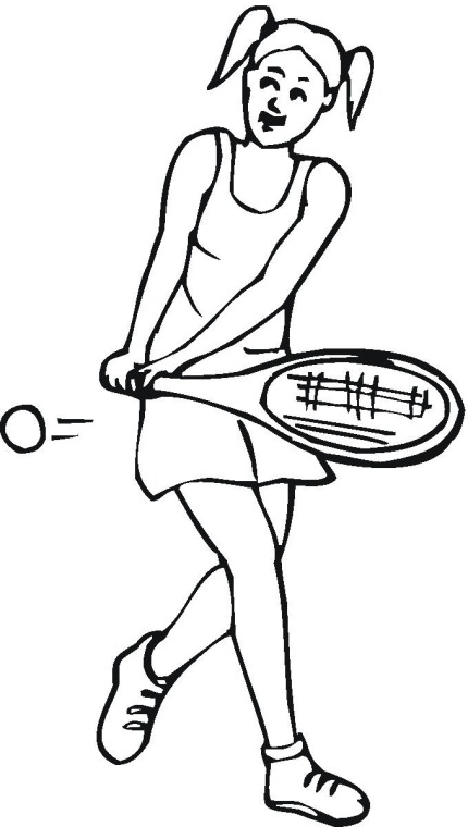 Tennis coloring page